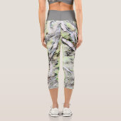 カプリレギンスズウィズグレー&グリーン抽象デザイン カプリレギンス (裏面)