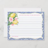 カプリレモンズピンクフローラアドバイス 招待状 (正面)