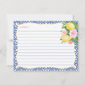 カプリレモンズピンクフローラアドバイス 招待状 (裏面)