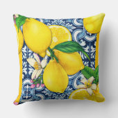 カプリレモンパターン クッション (裏面)