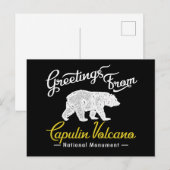 カプリン火山国定記念物 クマ ポストカード (正面/裏面)