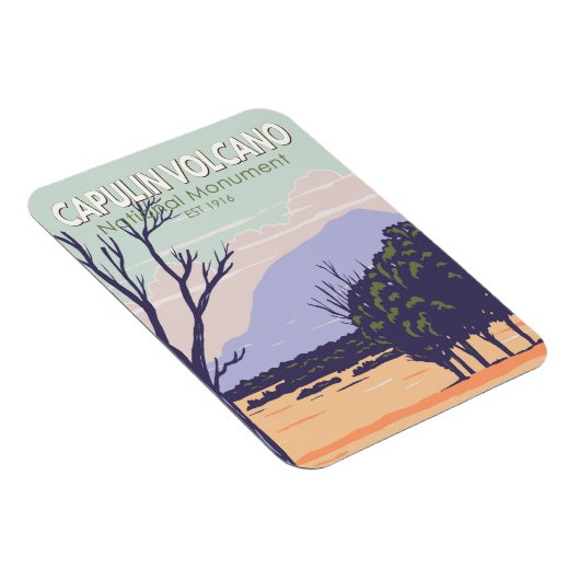 カプリン火山国定記念碑ヴィンテージ マグネット (右側)