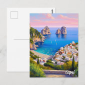 カプリ島イタリアの絵画 ポストカード (正面/裏面)