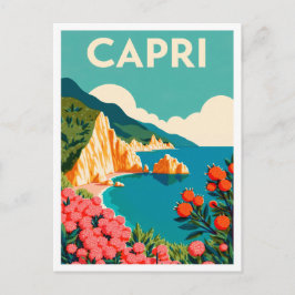カプリ島イタリアアートヴィンテージ旅行 ポストカード