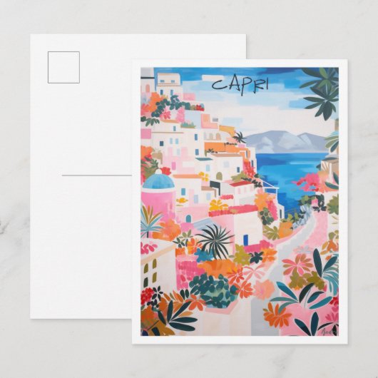 カプリ島イタリア旅行の美意識 ポストカード (正面/裏面)