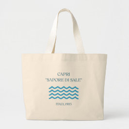 カプリ島イタリアSapore di Saleヴィンテージサマートートバッグ ラージトートバッグ