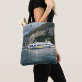 カプリ島、イタリアの旅客船の風景 トートバッグ (クローズアップ)