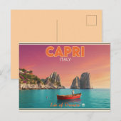 カプリ島、イタリア ポストカード (正面/裏面)