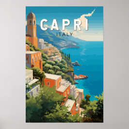 カプリ島 イタリア 旅行 アート ヴィンテージ ポスター