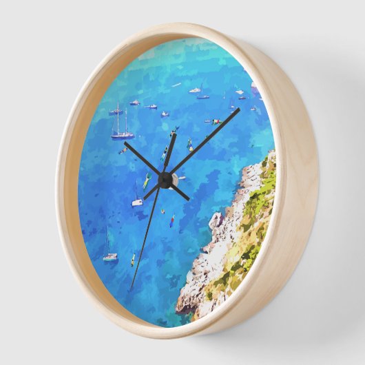カプリ諸島 壁時計 (傾斜)
