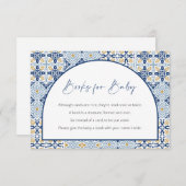 カプリ赤ちゃんシャワーイタリアン、テーマ、ベビー用の本 エンクロージャーカード (正面/裏面)