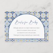 カプリ赤ちゃんシャワーイタリアン、テーマ、ベビー用の本 エンクロージャーカード (正面)