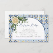 カプリ赤ちゃんシャワーイタリアン、柑橘類、ベビー用の本 エンクロージャーカード (正面/裏面)