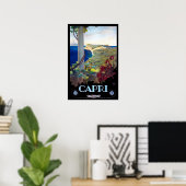 カプリ、イタリアのヴィンテージ旅行観光ポスター ポスター (ホームオフィス)