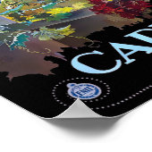 カプリ、イタリアのヴィンテージ旅行観光ポスター ポスター (角)