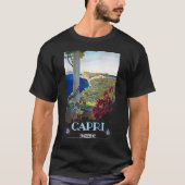 カプリ、イタリアのヴィンテージ旅行観光 Tシャツ (正面)