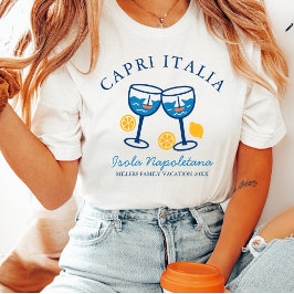 カプリ イタリア カスタム ファミリー バケーション Tシャツ