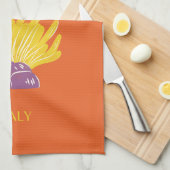 カプリ、イタリア、旅行名門私立校風の、オレンジ キッチンタオル (四つ折り)