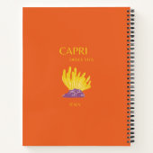 カプリ、イタリア、旅行名門私立校風の、オレンジ ノートブック (裏面)
