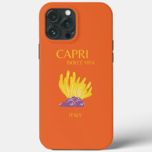 カプリ、イタリア、旅行名門私立校風の、オレンジ iPhone 13 PRO MAXケース