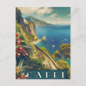 カプリ、イタリアItaliaコーストヴィンテージ旅行 ポストカード (正面)