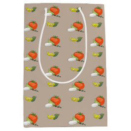 カプレーゼ イタリアン スタート キャップ フード アート ギフト ミディアムペーパーバッグ