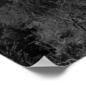 カプロックキャニオンの白と黒のロッキーの風景 ポスター (角)