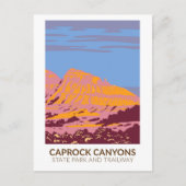 カプロックキャニオンズ州パークアンドトレイルウェイテキサス州 ポストカード (正面)