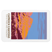 カプロックキャニオンズ州パークアンドトレイルウェイテキサス州 マグネット (横)