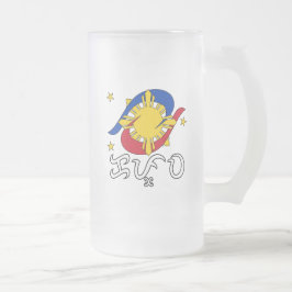 カプワ(バイバイン文字) フロストグラスビールジョッキ