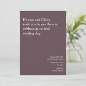 カベモダンルネットワインタイポグラフィスタイリッシュ結婚ズ 招待状 (スタンド正面)