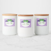 カベルネぶどうゼリーとジャムラベル薄紫 フードラベル (ボトル)