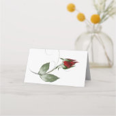 カベルネットと埃っぽい赤面水カラーバラ プレイスカード (裏面)