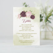 カベルネットピンクの花が葉緑色 エンクロージャーカード (スタンド正面)