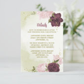 カベルネットピンクの花が葉緑色 エンクロージャーカード (スタンド正面)