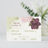 カベルネットピンクの花が葉緑色 出欠カード (スタンド正面)