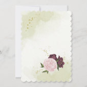 カベルネットピンクフローラシーティングチャートカード 招待状 (裏面)