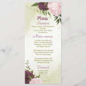 カベルネットピンク葉の花は結婚緑 メニュー (正面)