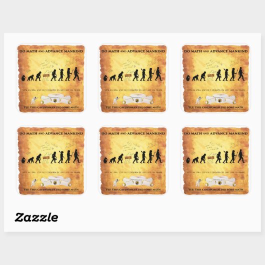 カベ頭が切れるーマン:数学を行い、人類を前進させる スクエアシール (シート)