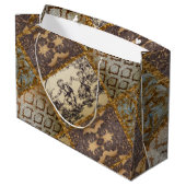 カペチエレガントアンキルト15古いヴィンテージフランスの  ラージペーパーバッグ (裏面アングル)