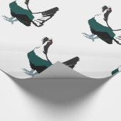 カペルカイリ鳥アート光沢ラッピング紙 ラッピングペーパー (角)