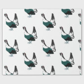 カペルカイリ鳥アート光沢ラッピング紙 ラッピングペーパー (フラット)