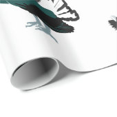 カペルカイリ鳥アート光沢ラッピング紙 ラッピングペーパー (ロールコーナー)