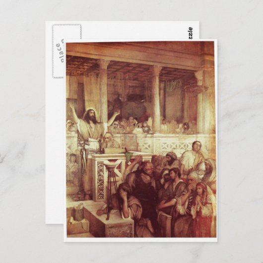 カペルナウムで説教するキリストC.1878-79 ポストカード (正面/裏面)