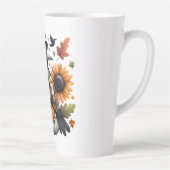 カボお洒落チャとヒマワリでカラス カフェラテマグ (右)