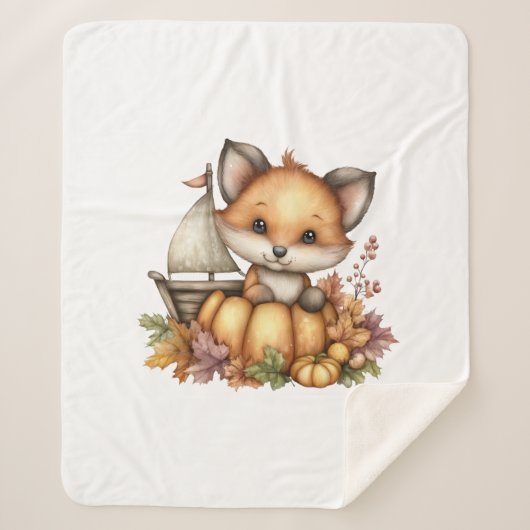 カボつるプのまわりにキンス シェルパブランケット (正面)