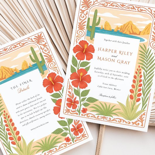 カボエレガントサンルーカスザアーチフローラズ結婚 招待状