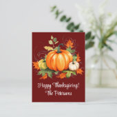 カボキンカエデの木々離れの幸せな感謝祭 シーズンポストカード (スタンド正面)