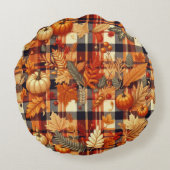 カボキンカエデ離れルズ秋のプレイス ラウンドクッション (裏面)