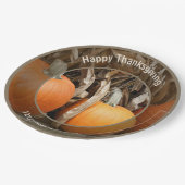 カボキンコーンクアパーソナライズされた秋感謝祭 ペーパープレート (アングル)